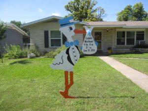 Stork Sign Rental Fayetteville NC Sandhills Baby and Birthday Signs (910)723-4784