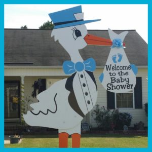 Baby Shower Stork Fayetteville, NC Sandhills Baby and Birthday Signs (910)723-4784