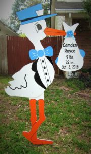 Stork Sign Rental Sandhills Baby & Birthday Signs Fayetteville, NC (910)723-4784