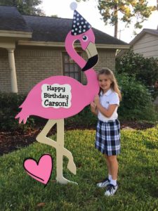 Happy Birthday sign Flamingo BirthdayFayetteville, NC Sandhills Baby & Birthday Signs (910)723-4784