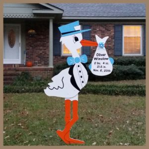 Stork Sign Rental Sandhills Baby & Birthday Signs Fayetteville, NC 910-723-4784